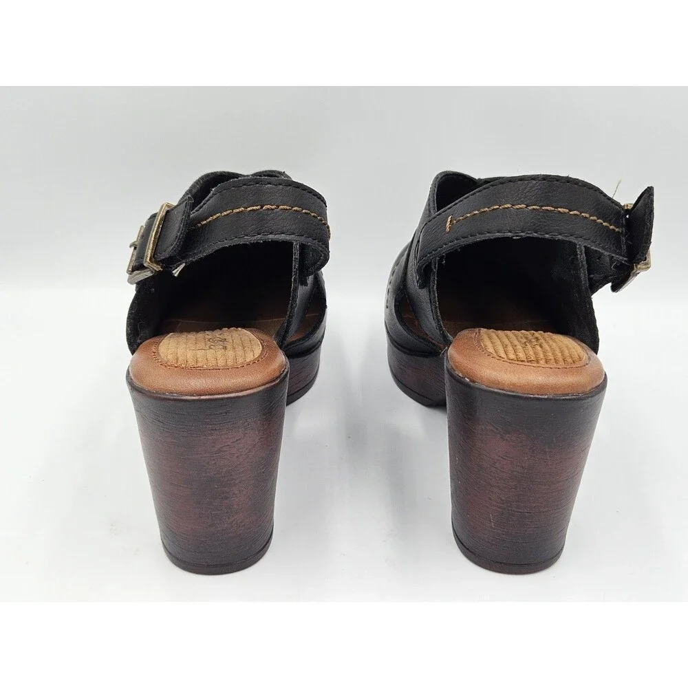 BOC by Born Cecila Womens Round Platform Clogs Brown Size 8M